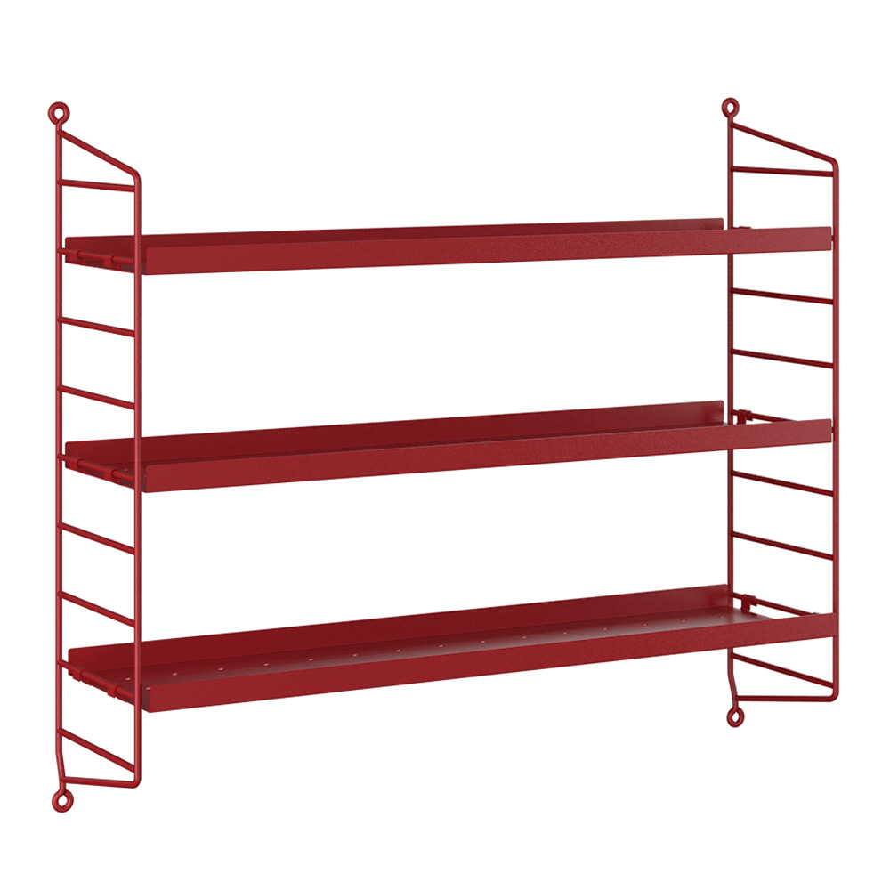 Estantería String Pocket Metal - Oxtorgsröd