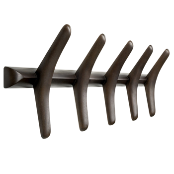 Perchero de pared PI: Caoba marrón
