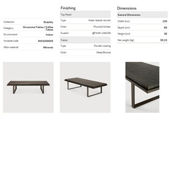 Mesa centro Stability Ethnicraft