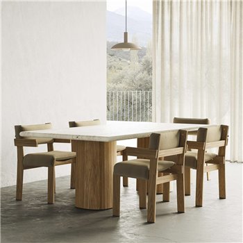 Silla comedor brazos Band teca Kettal