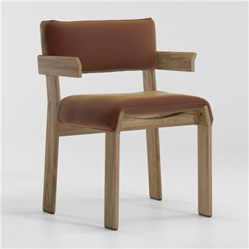 Silla comedor brazos Band teca Kettal