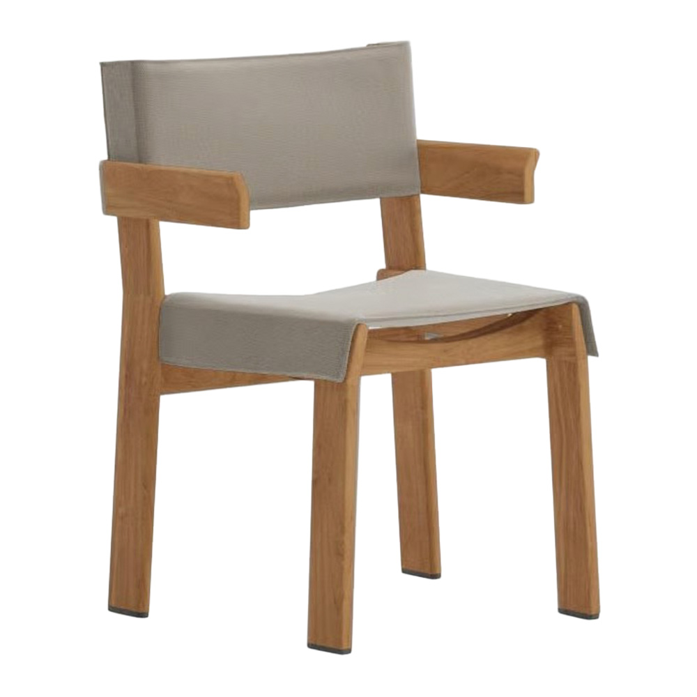 Silla comedor brazos Band teca Kettal