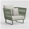 Sillón club Aluminio brazos Bela Rope Bitta Kettal