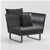 Sillón club Aluminio brazos Bela Rope Bitta Kettal