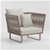 Sillón club Aluminio brazos Bela Rope Bitta Kettal