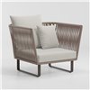 Sillón club Aluminio brazos Bela Rope Bitta Kettal