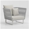 Sillón club Aluminio brazos Bela Rope Bitta Kettal