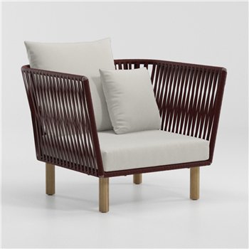 Sillón club Teca Bela Rope Bitta Kettal