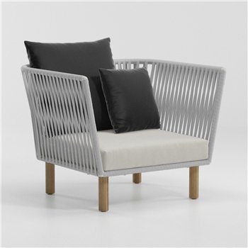 Sillón club Teca Bela Rope Bitta Kettal