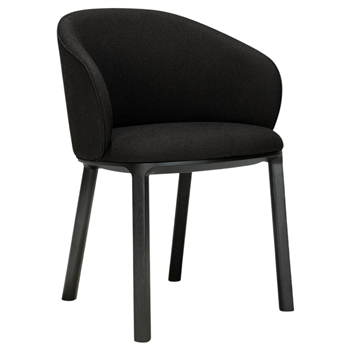 Unda: Roble barnizado negro - Tela Charcoal