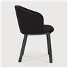 Unda: Roble barnizado negro - Tela Charcoal