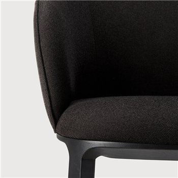 Unda: Roble barnizado negro - Tela Charcoal