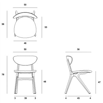 Silla Eye tapizada Ethnicraft