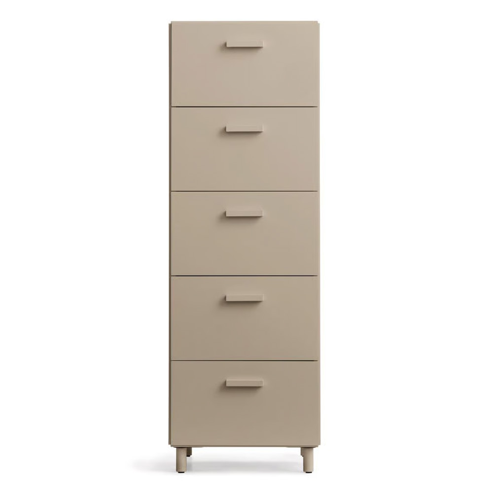 Cómoda alta Relief con pies - Beige