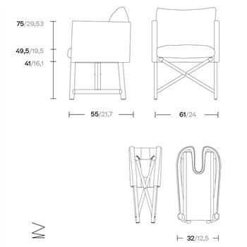 Sillón comedor Giro plegable Kettal