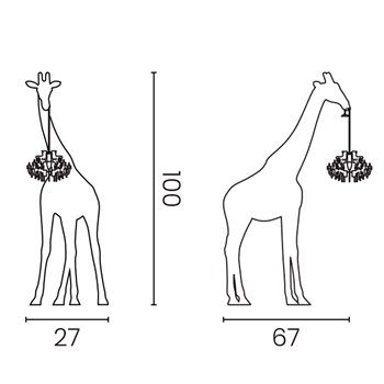 Lámpara de pie Giraffe in Love XS Qeeboo