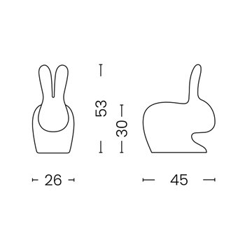 Lámpara portátil Rabbit small Qeeboo