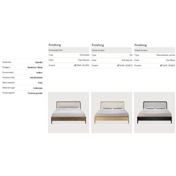 Cama Spindle matrimonio Ethnicraft