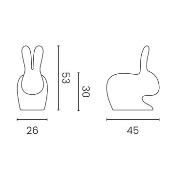Silla Rabbit baby metal Qeeboo