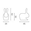 Silla Rabbit baby metal Qeeboo