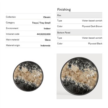 Bandeja Organic Black Round Ethnicraft