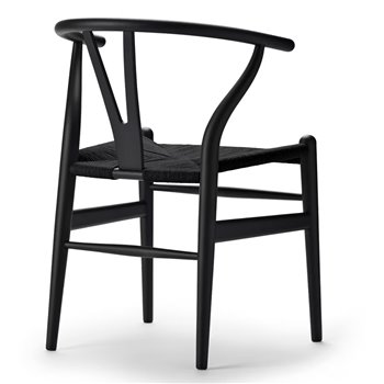 Silla Wishbone CH24 Colors Black - Haya Negra