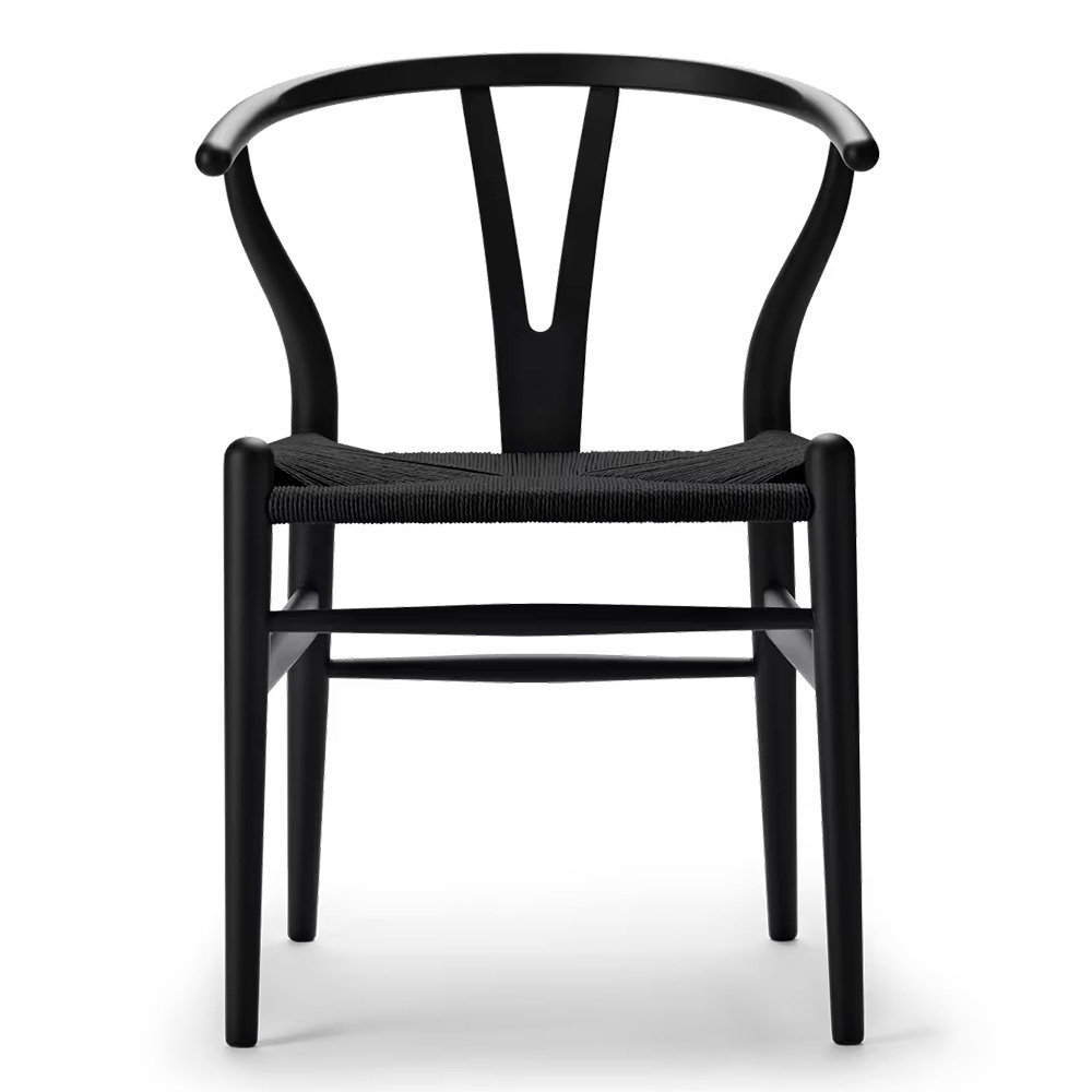 Silla Wishbone CH24 Colors Black - Haya Negra