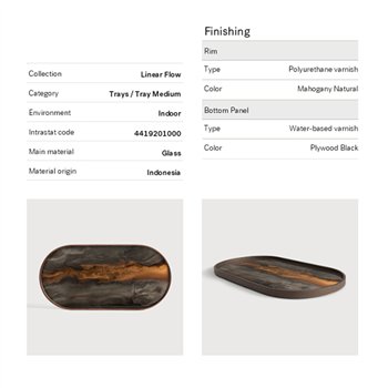 Bandeja Organic Bronze Oblong Ethnicraft