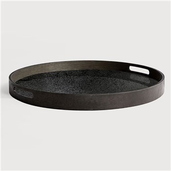 Bandeja Aged Charcoal Round Ethnicraft