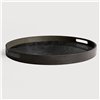 Bandeja Aged Charcoal Round Ethnicraft