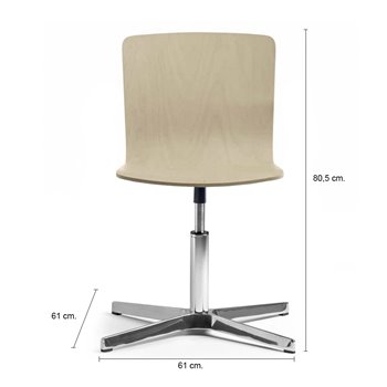 Silla Glove giratoria madera Forma5
