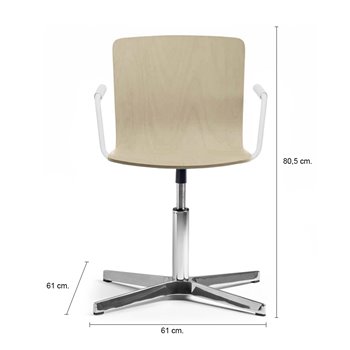 Sillón Glove giratoria madera Forma5