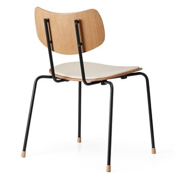Silla Vega VLA26P Carl Hansen and Son - Roble barniz Acero negro Tapiz Mood 01104