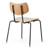 Silla Vega VLA26P Carl Hansen and Son - Roble barniz Acero negro Tapiz Mood 01104