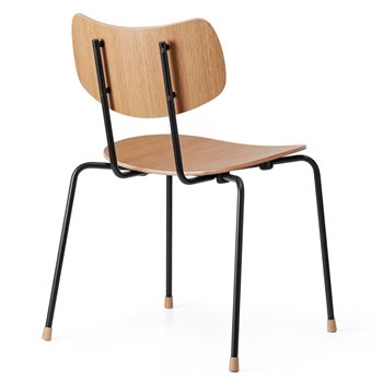 Silla Vega VLA26T Carl Hansen and Son - Roble barniz Acero negro