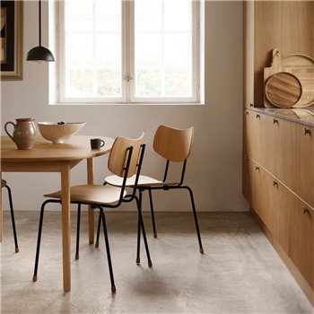 Silla Vega VLA26T Carl Hansen and Son - Roble barniz Acero negro