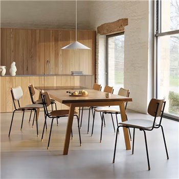 Silla Vega VLA26T Carl Hansen and Son - Roble barniz Acero negro