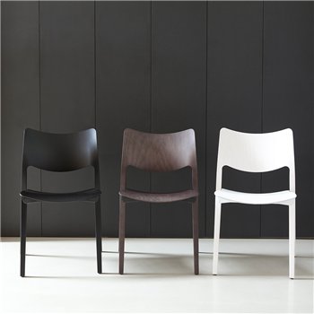 Silla Laclasica: Fresno negro+gris cálido+blanco