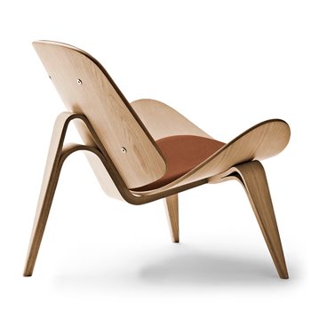 Butaca Shell CH07 Piel Carl Hansen and Son - Roble aceite/Leather Thor 307
