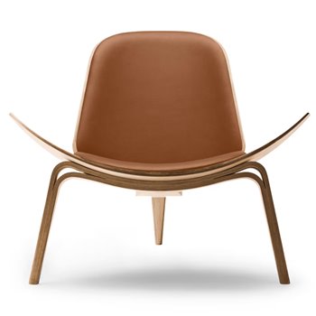 Butaca Shell CH07 Piel Carl Hansen and Son - Roble aceite/Leather Thor 307