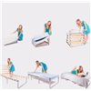 Puf cama 80 cm plegable cerrado.  Puff cama individual 80x180 abierto. Puf cama convertible en cama individual.
