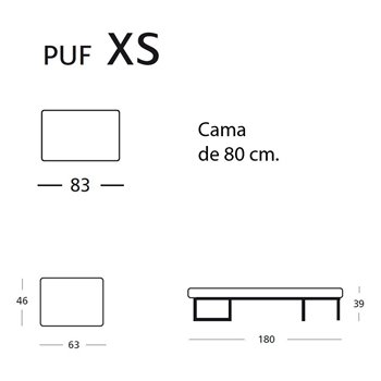 Puf XS cama 80 Oferta