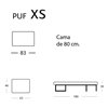 Puf XS cama 80 Oferta