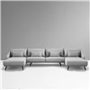 Chaise longue con brazo Costura Stua