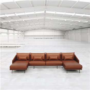 Chaise longue con brazo Costura Stua