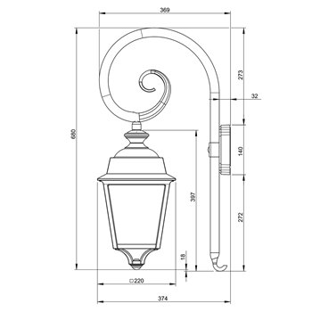 Lámpara pared Place des Vosges 1 Évolution N° 5 Roger Pradier
