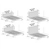 Cama matrimonio Steel tapizado Lago