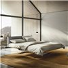 Cama matrimonio Steel tapizado Lago