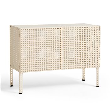 Aparador Perforated Cabinet Small Floor Hay white