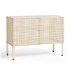 Aparador Perforated Cabinet Small Floor Hay white